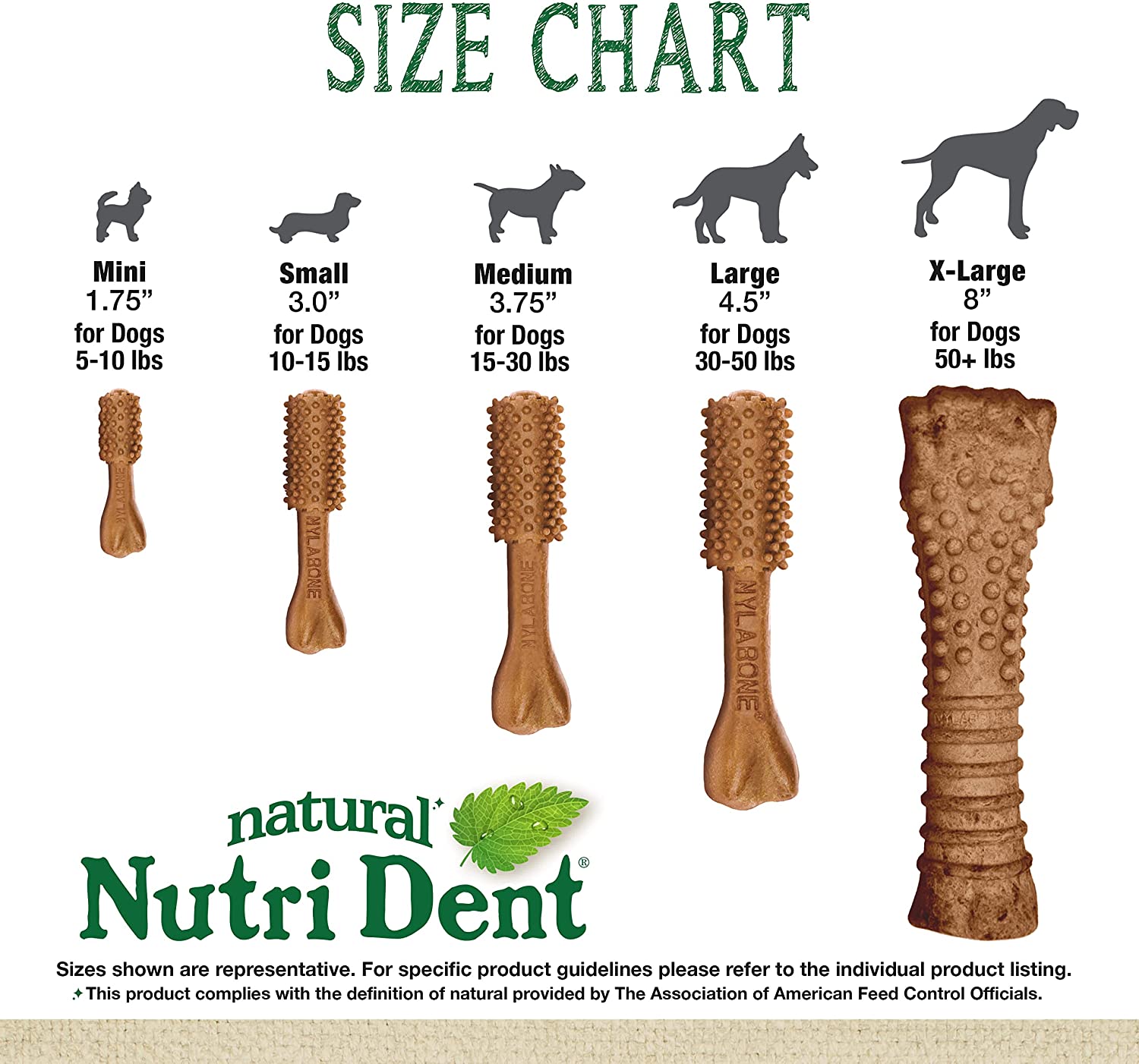 Nylabone Nutri Dent Natural Dental Filet Mignon Flavored Chew Treats 3 KJs Essentials